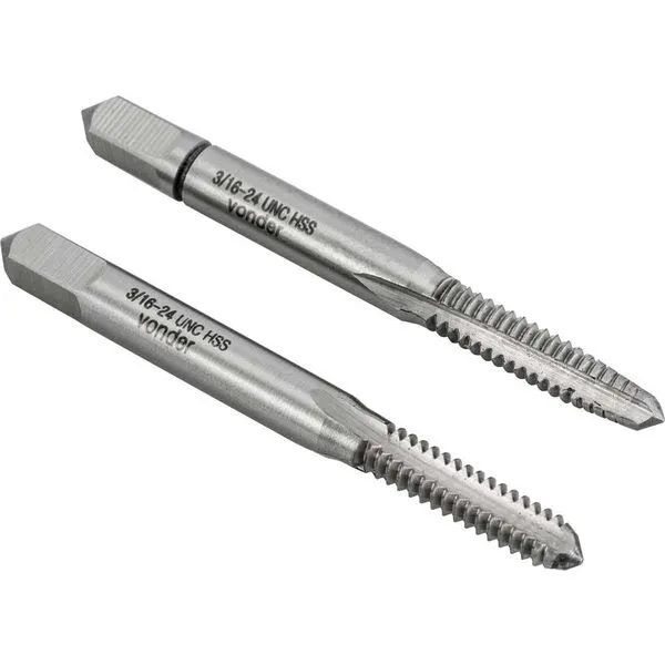 Macho Manual Aço Rápido UNC 3/16" DIN 351 com 2 Peças - VONDER