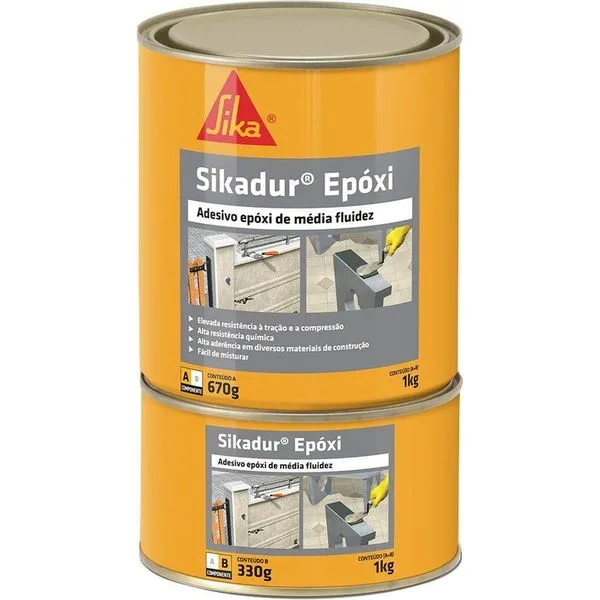 Adesivo Epóxi Bicomponente Sikadur 1,0 Kg Sika