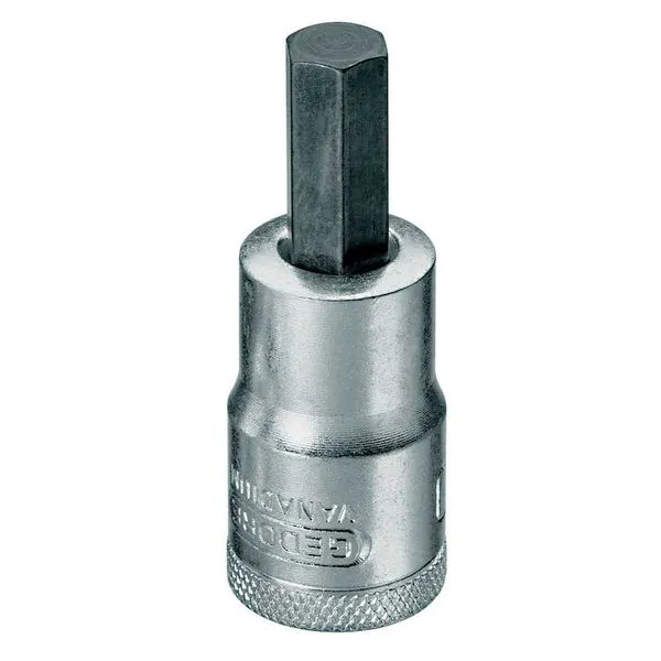 Soquete Allen Curto 1/2"x5mm Cromo Vanádio 016020 - Gedore