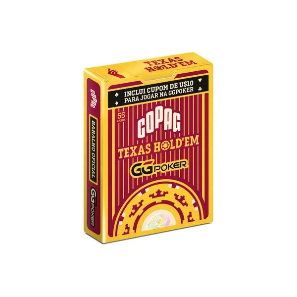 Baralho Texas Hold'em Borgonha GG Poker + Cupom de US$10 para GGPoker