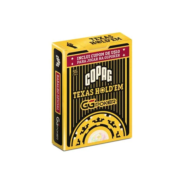 Baralho Texas Hold'em Preto GG Poker + Cupom de US$10 para GGPoker