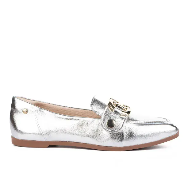 Sapato Tanara Loafer Metalizado 39