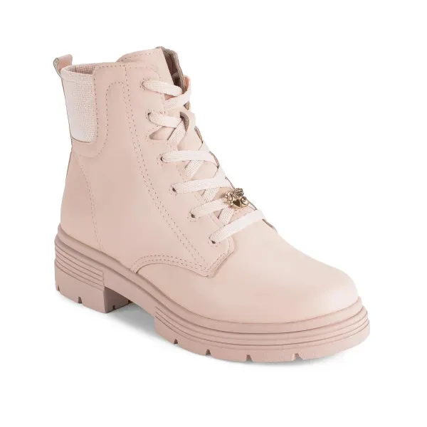 Bota Pink Cats Coturno Feminina Infantil Rosa 29