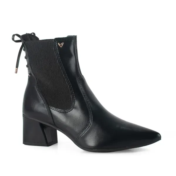 Bota Mississipi Feminina Preta Cano Curto Bico Fino 37