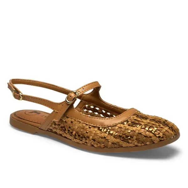 Sapatilha Tanara Slingback Bege 34