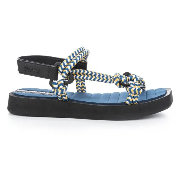 Sandália Kolway Papete Azul e Preto 37