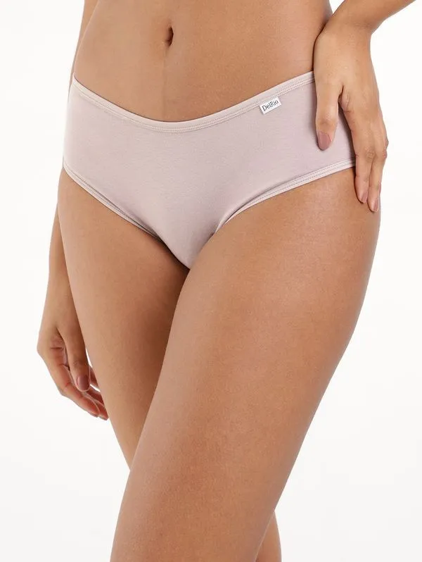 Kit com 02 Calcinhas Altas DelRio Femininas Lilás/Nude GG