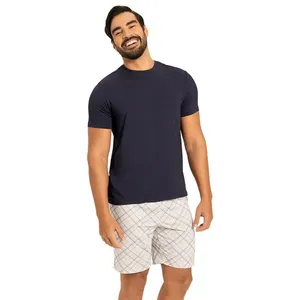 Pijama Curto Em Modal Estampa Xadrez