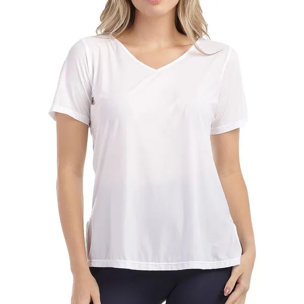 T-Shirt Fitness Tapa Bumbum Em Micro Dry Branco