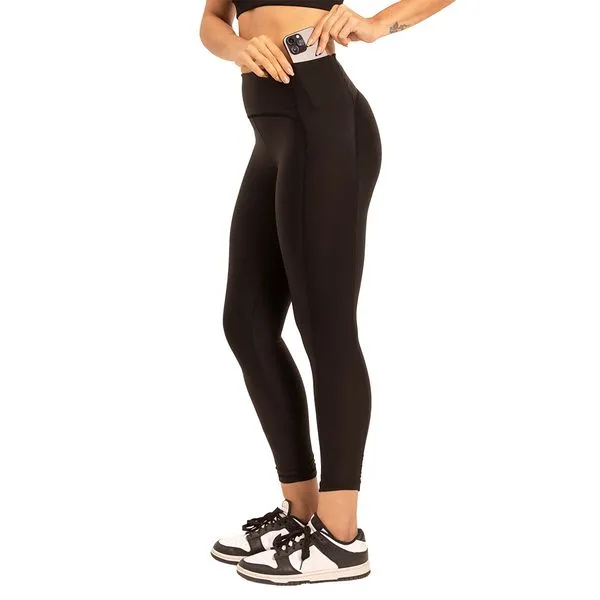 Calça Legging Fitness Em Diva Fit E Ribana Canelada Preto