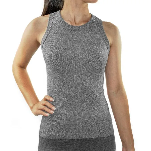 Regata Sem Costura Canelada Mescla