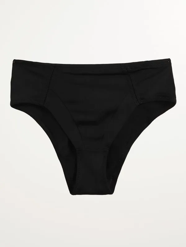Calcinha Microfibra Ponto Crochê Feminino PRETO GG