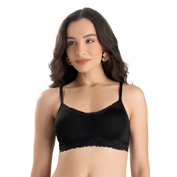 Soutien Top Moldado Em Sensitive E Renda Preto