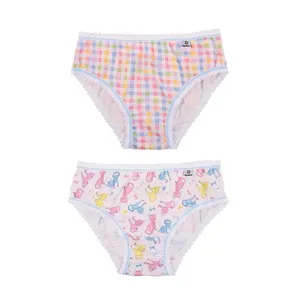 Kit 02 Calcinhas Em Malha Infantil Estampadas