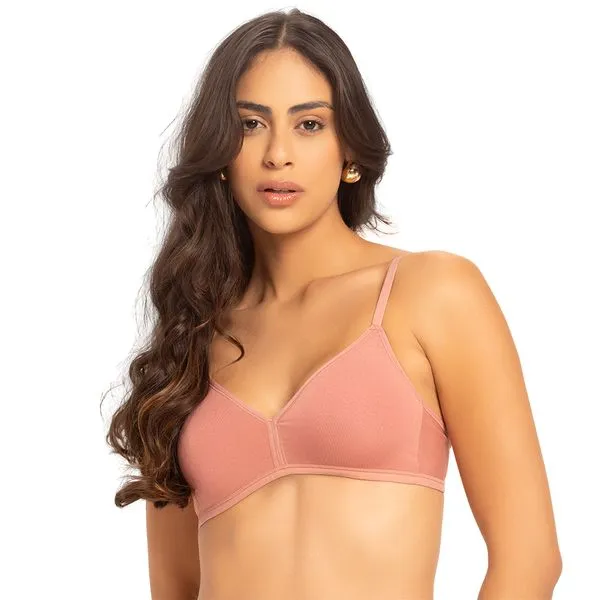 Soutien Com Bojo Duplo Moldado Em Modal Rosa Chá