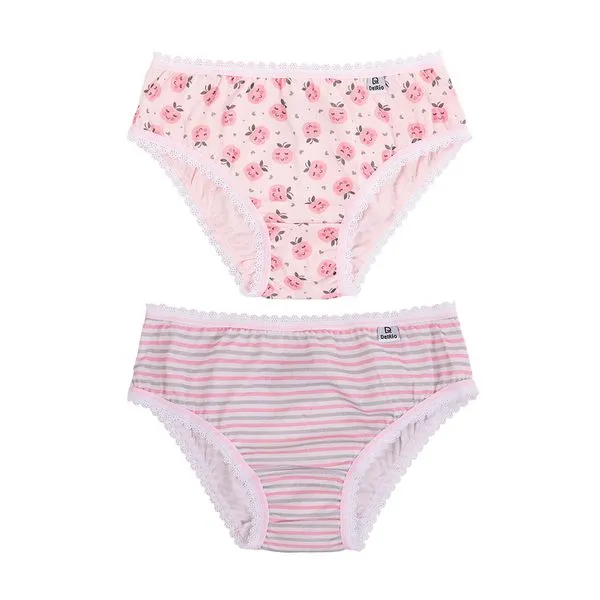 Kit 02 Calcinhas Em Malha Infantil Estampadas