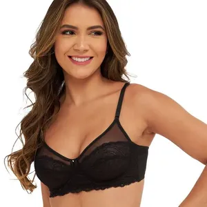 Soutien Em Renda Com Arco E Laterais Alongadas Preto