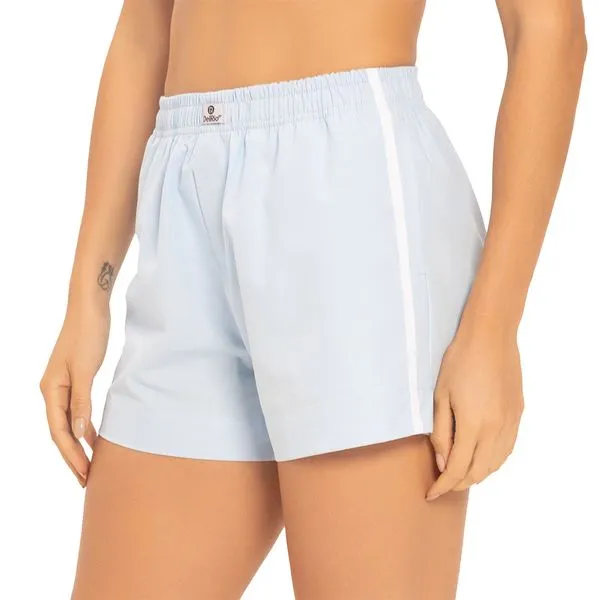 Short Em Tecido Mega Pop E Fita Lateral Anís