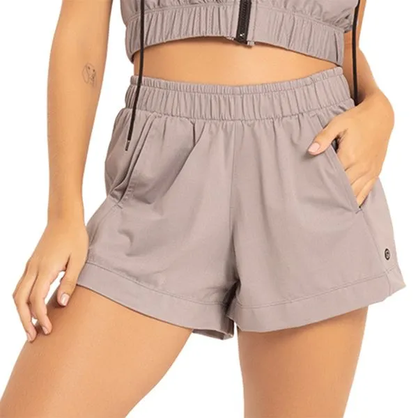 Short Fitness Space Mesh Cinza Cromo