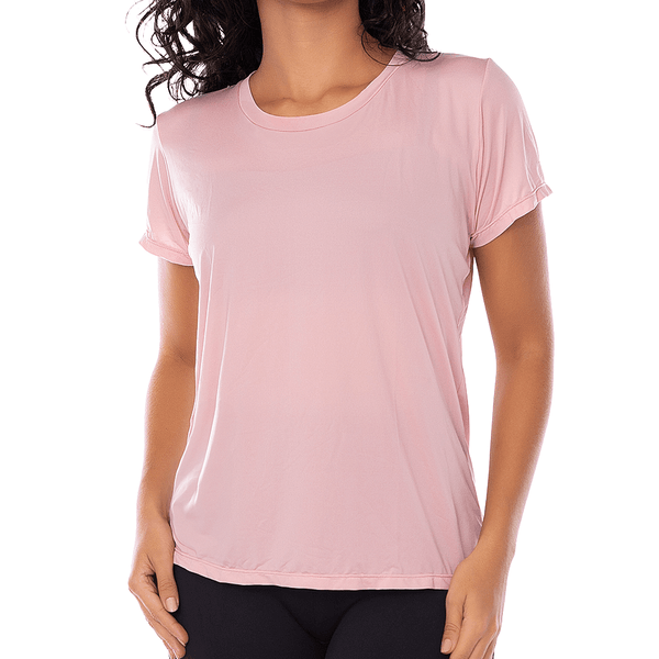 T-Shirt Fitness Em Micro Dry Rosa Pó