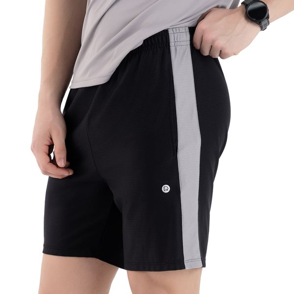 Bermuda Masculina Com Faixa Lateral Preto