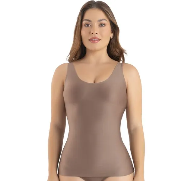 Camisete Em Microfibra Invisible Cappuccino