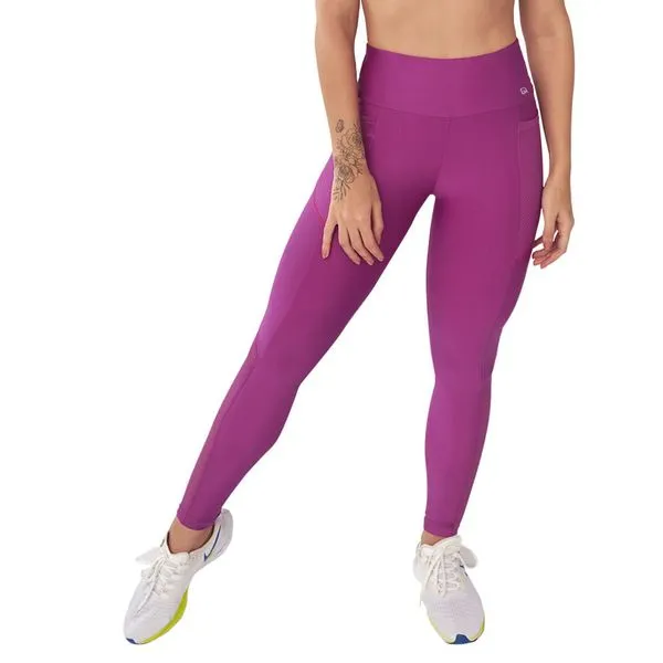 Calça Legging Fitness Em Diva Fit E Bee House Flor Violeta