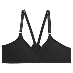 Soutien De Cotton Com Espuma Protetora Infantil Preto