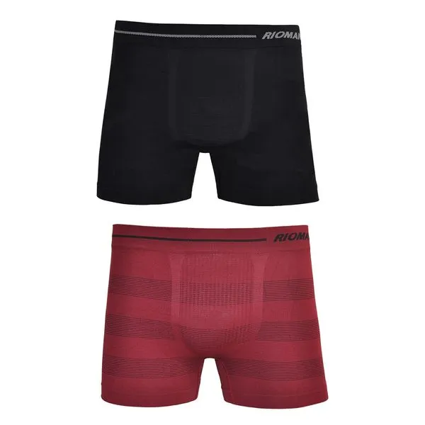 Kit 02 Cuecas Boxer Sem Costura Vi L-Pt