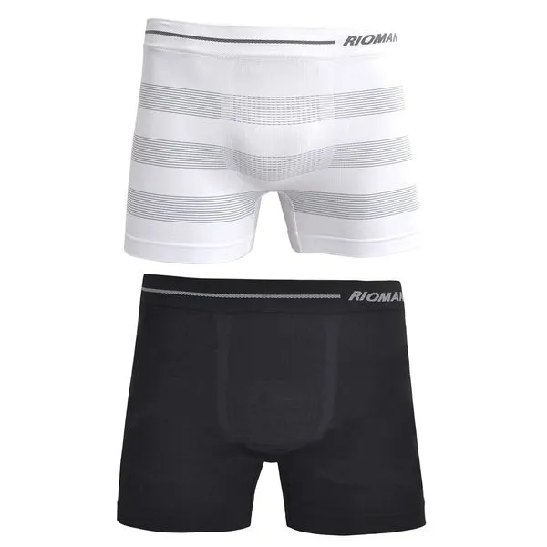 Kit 02 Cuecas Boxer Sem Costura Bc L-Pt