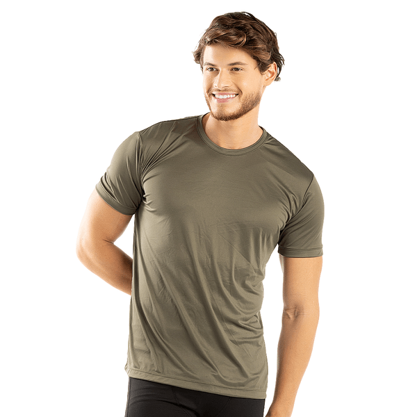 T-Shirt Em Crepe Verde Militar