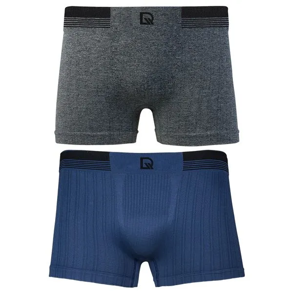 Kit 02 Cuecas Boxer Sem Costura Infantil Ma-Mc Escuro