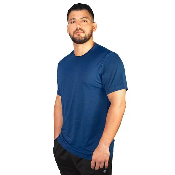 T-Shirt Sem Costura Flamê Azul Profundo