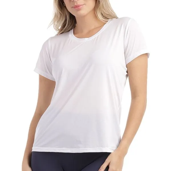 T-Shirt Fitness Em Micro Dry Branco