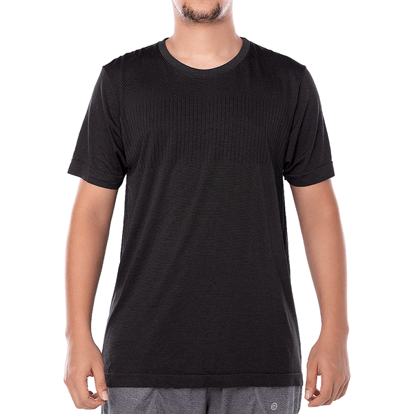 T-Shirt Sem Costura Rajada Verde Musgo