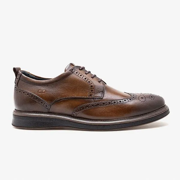Sapato Masculino James Hi-Soft 32 Marrom-Marrom-41
