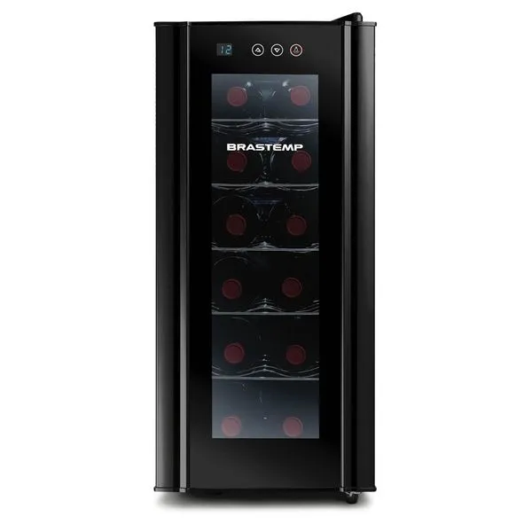 Adega Brastemp 12 Garrafas Ilum. Led com Painel Eletrônico Preto Adega Brastemp 12 Garrafas Iluminação Led com Painel Eletrônico Preto BZC12BE 127v