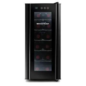 Adega Brastemp 12 Garrafas Ilum. Led com Painel Eletrônico Preto Adega Brastemp 12 Garrafas Iluminação Led com Painel Eletrônico Preto BZC12BE 127v