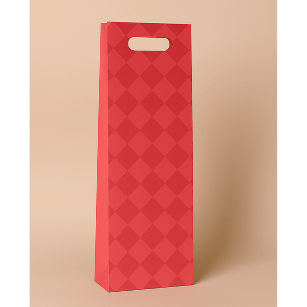Sacola para Vinho A\Casa Check Papel 32x12cm