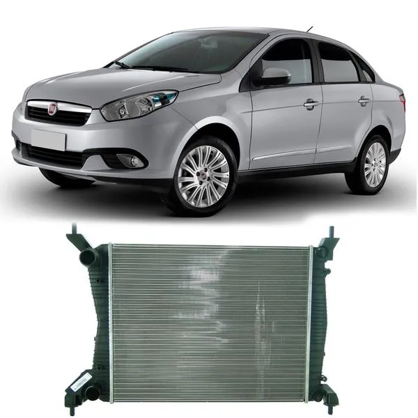 Radiador De Motor Valeo 700859R Fiat Grand Siena Fiorino Mobi Palio Uno Manual Com Ou Sem Ar