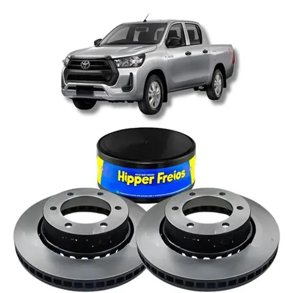 Par Disco Freio Hilux 4X4 Turbo Diesel (2023 - 2025) Dianteiro Ventilado Sem Cubo 319Mm 6 Furos Hf512D Hipper Freios