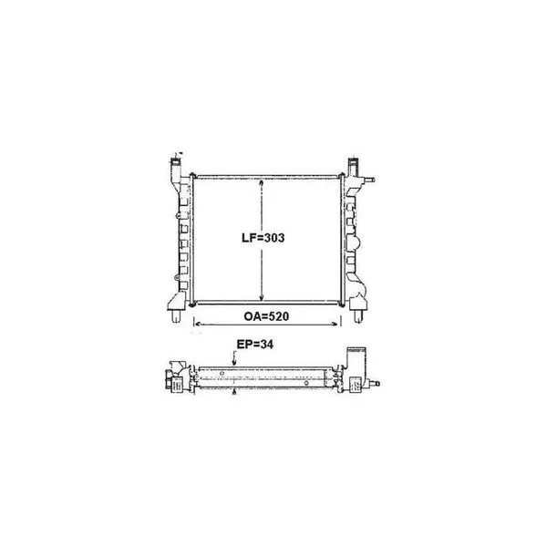 Radiador De Motor Fiat Elba Fiorino Premio Com Ar Valeo 6Ab009A
