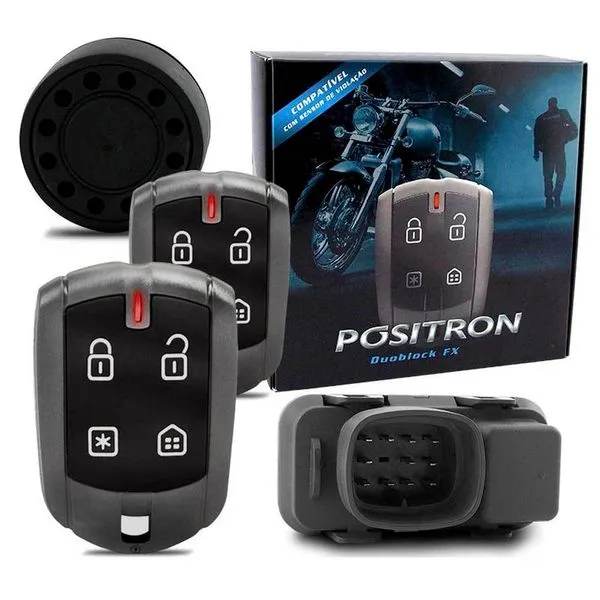 Alarme Para Moto Pósitron Duoblock Fxg7 Bros 2003 A 2015 Função Presença