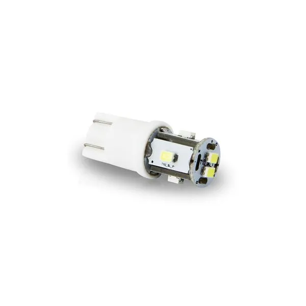 Par Lampada Led Autopoli T10 Torre 6Leds 2825 2W 12V Branco