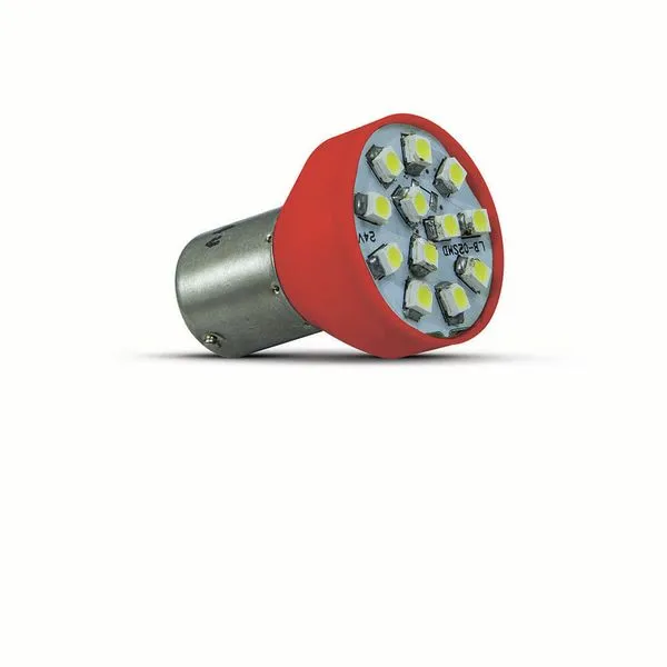 Par Lampada Led Autopoli Bay15D 2 Polos 1034 3,5/2W 12V Vermelho