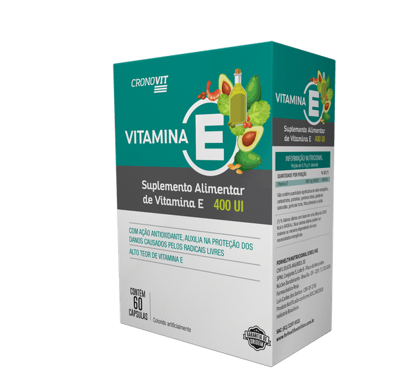 Cronovit Vitamina E 400ui 60 Cápsulas