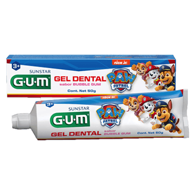Gel Dental Infantil Gum Patrulha Canina sabor Tutti-Frutti 50g