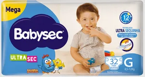 Fralda Babysec Ultra Mega Tamanho G com 32 unidades