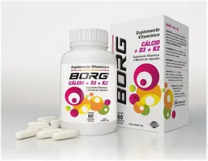 Borg Cálcio D3 + K2 60 Cápsulas