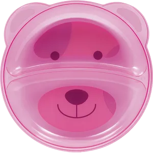 Buba Prato C/Divisoria Ursinho Rosa